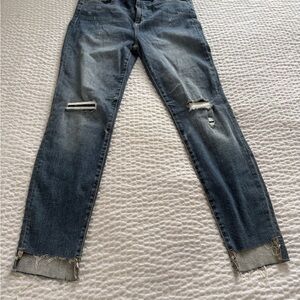 Sneak Peek Distressed Straight Leg Jeans - Blue (NWT)